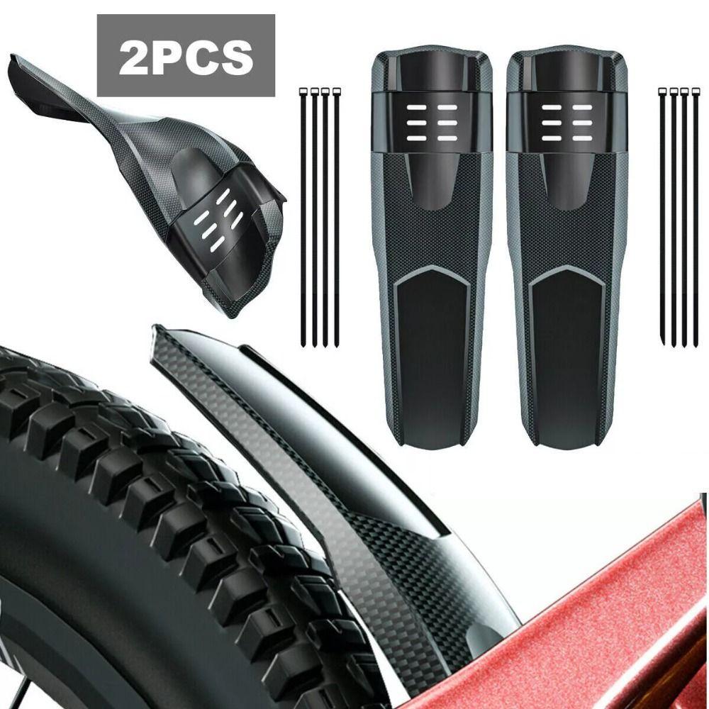 2Pcs Hard Shell Cycling Mudguard Front Rear Tyre Bicycle Fender Durable Mud Guard Mountain Bike