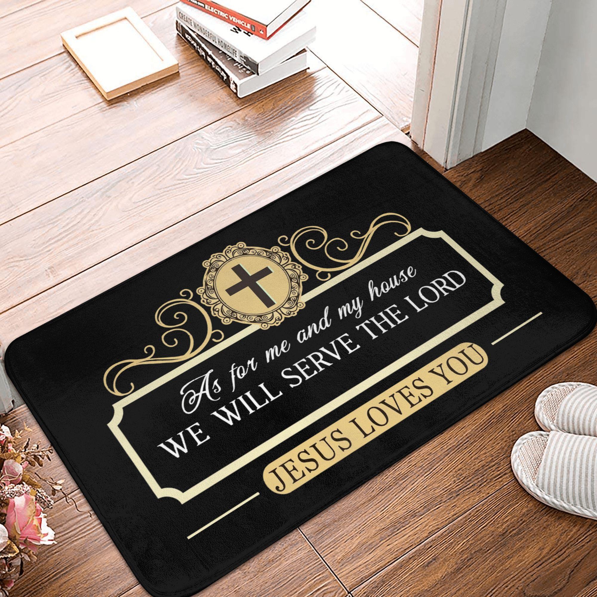 

Jesus Religious Door Floor Kitchen Bathroom Mats Anti-Slip Outdoor Doormat Bedroom Balcony Entrance Carpet Rug 40cmx60cm