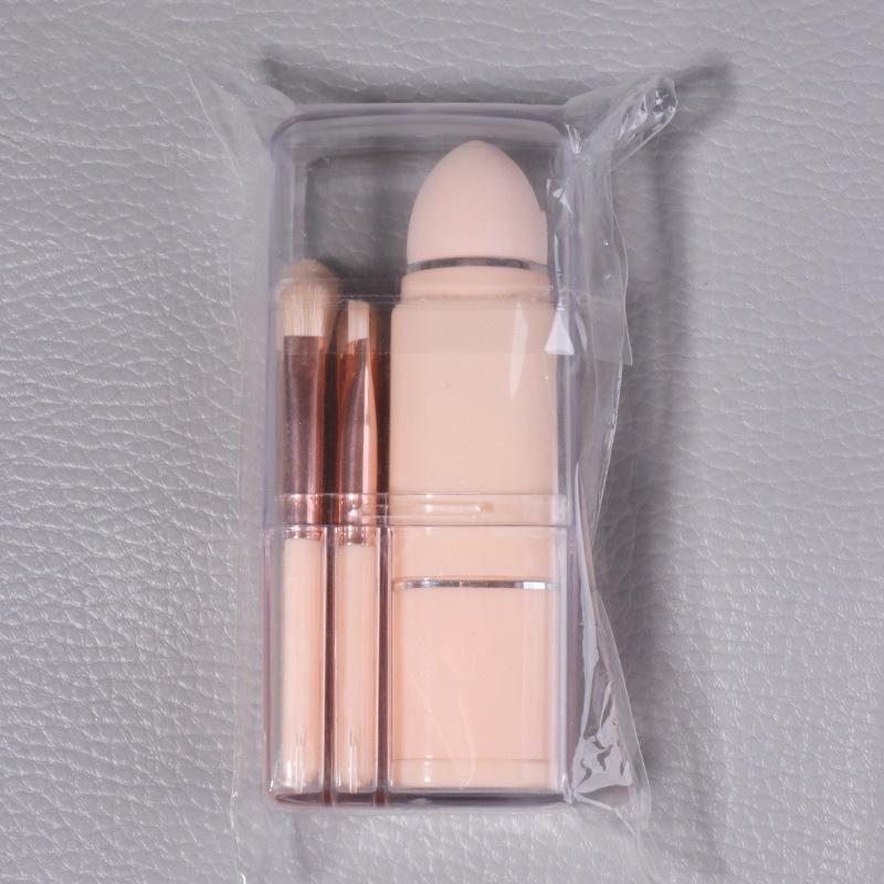 Přenosná sada zatahovacích štětců na make-up: Štětce na oční stíny, korektor a tvářenku