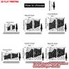 2D Flat Printing 2pcs Scene Curtains Musical Notes Symphony Digital Printed Polyester Drapes Family Party Decoration for Indoor