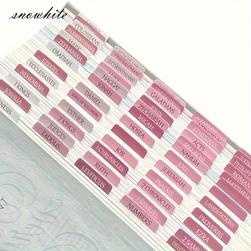 Bible Tabs Large Print Laminated Repositionable Index Stickers for Women and Men - English Study Bible Journaling Accessories