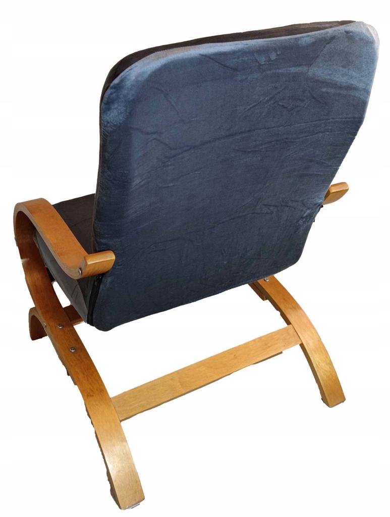 Finka Armchair Cover, Gray, Thick Velvet
