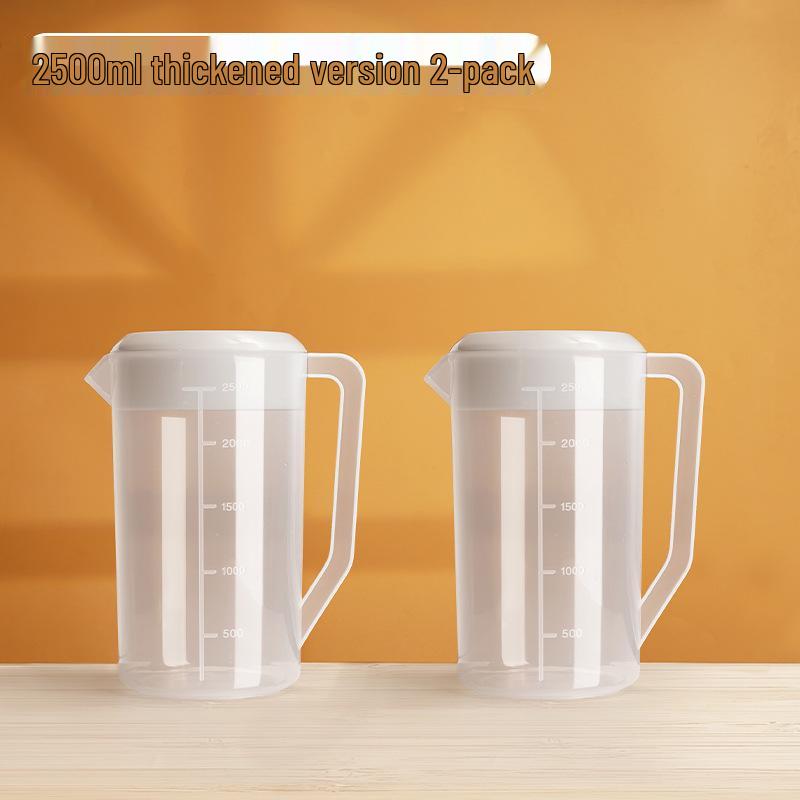 Large Capacity 5L Cold Water Pitcher, High Temperature Resistant, with Measuring Scale – Ideal for Milk Tea Shops and Tea Brewing.