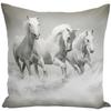Throw Pillow Case 45x45 Animal Print War White Horse Cushion Cover Sets for Chair Sofa Decorative Home Farmhouse Decor