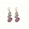Hot-selling pure hand-painted enamel earrings irregular oval drooping stud earrings women's niche high-end earrings