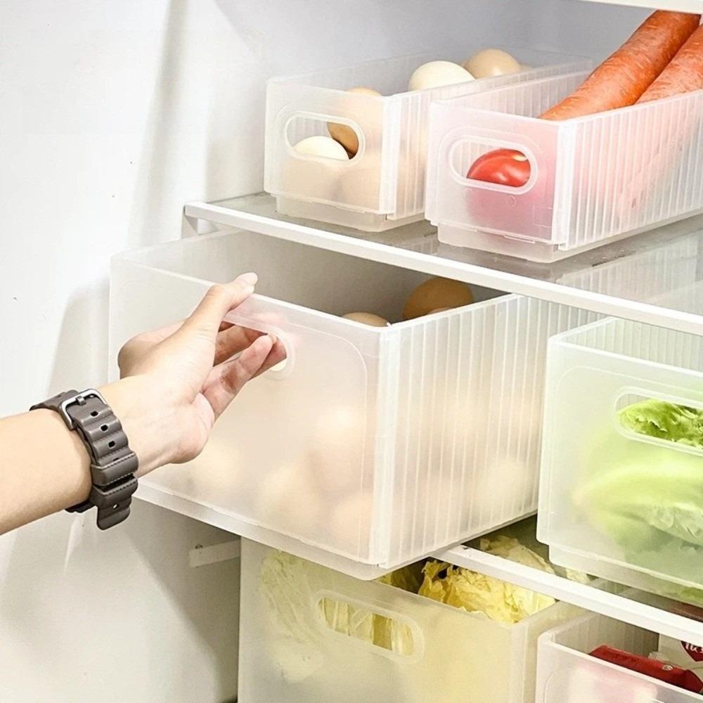 Foldable Fridge Storage Box Plastic Space Saving Food Storage Container Large Capacity Multifunction Fruit Vegetable Organizer