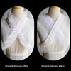 Elegant Kimono Collar Accessory Ruffled Lace Pearls Beaded Japanese Dress Core Collar Lining Kimono Belt for Womens Robe