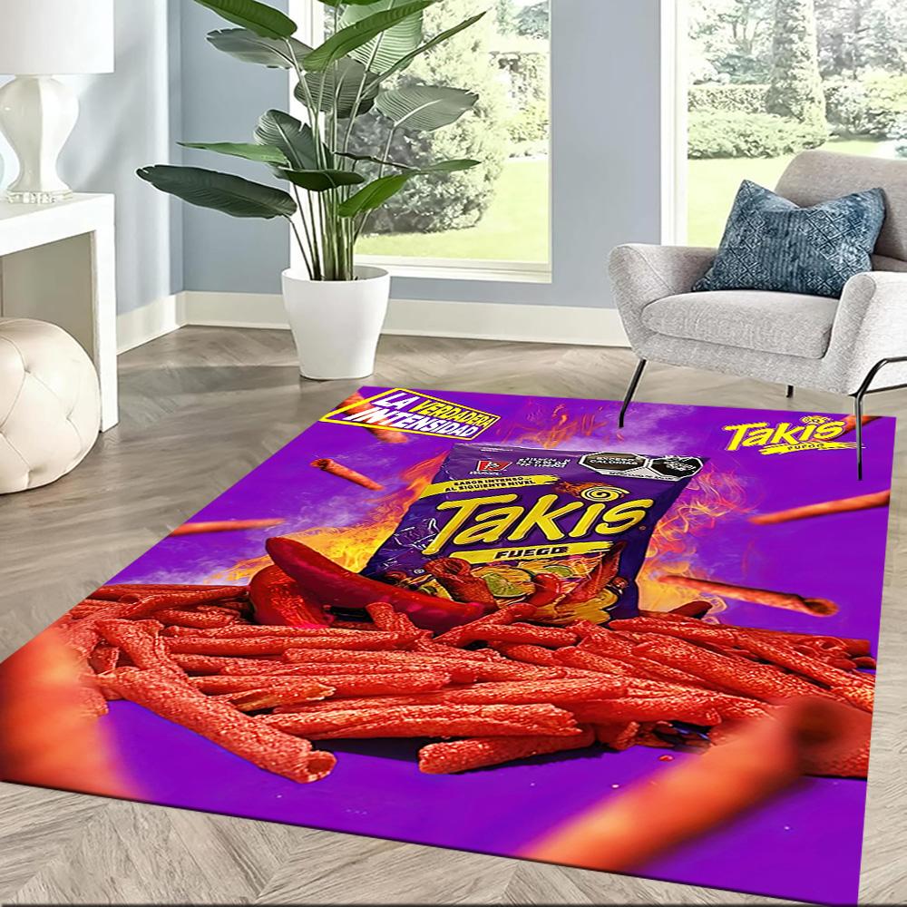 Limitierte Edition Takis Churro Geschmack Quadratische Teppiche sind eine großartige Wahl für Wohnzimmer, Schlafzimmer, Heimdekoration und als Geschenke.