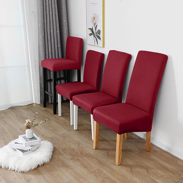 Coprisedie Elasticizzati in Spandex Monocolore Per Sala da Pranzo Cucina Matrimonio Ufficio Hotel Tessuto Durevole in Poliestere
