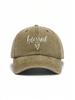 Washed Vintage Unisex Baseball Cap With Blessed Print Casual Hat For Adults