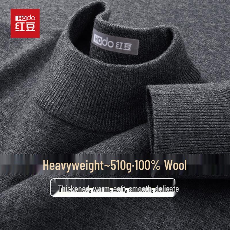 Herrenpullover 100% reine Wolle Dick Rundhalsausschnitt