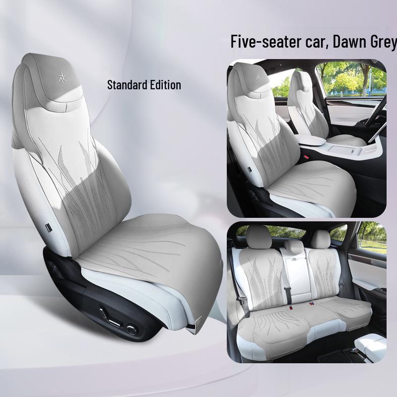 Galaxy L7 Car Seat Cushion - All-Season Ventilated Suede Half-Wrap Cover