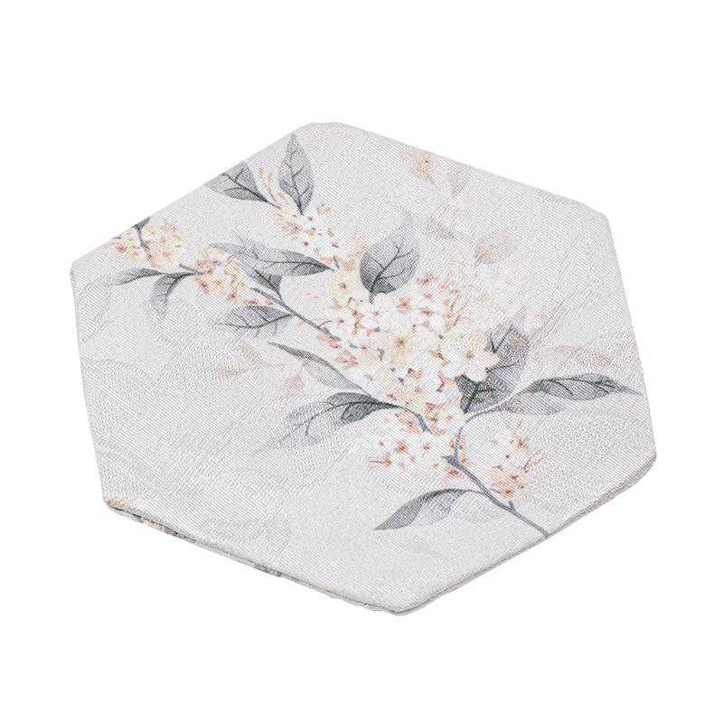 1PCS Double Layer Cotton Linen Coaster Chinese Heat Insulation Anti-slip Tea Mug Mat Drinkware Dining Table Decor Kitchen Dishes