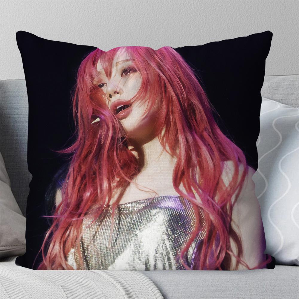 Giselle Girl Group Singer A-Aespa Pillow Case Square Pillow Bedroom Sofa Leisure Comfort Car Living Room Home Decoration 40X40