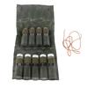 Portable Spice Bag Multipurpose Canvas Seasoning Storage Bag with 9 Spice Jars for Outdoor Camping Travel OD Green