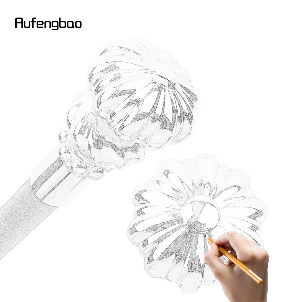 Golden Luxury Flower Line Handle Fashion Cosplay Walking Stick  Party Decorative Cane Elegant Crosier Knob Walking Stick 93cm