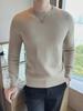 Maglione Invernale da Uomo Collo Tondo in Pile Spesso - Caldo Pullover a Manica Lunga Lavorato a Maglia