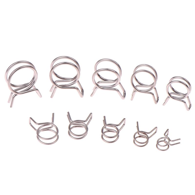 10 Stück 5 mm - 14 mm Schlauchschellen Edelstahl Rohrschlauch Federklemmen Kraftstoffleitung Schlauchschellen Dichtrohrklemmen für Boote Motorräder