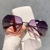 Fashion Round Female Sunglasses With Uv400 Protection For Summer Travel