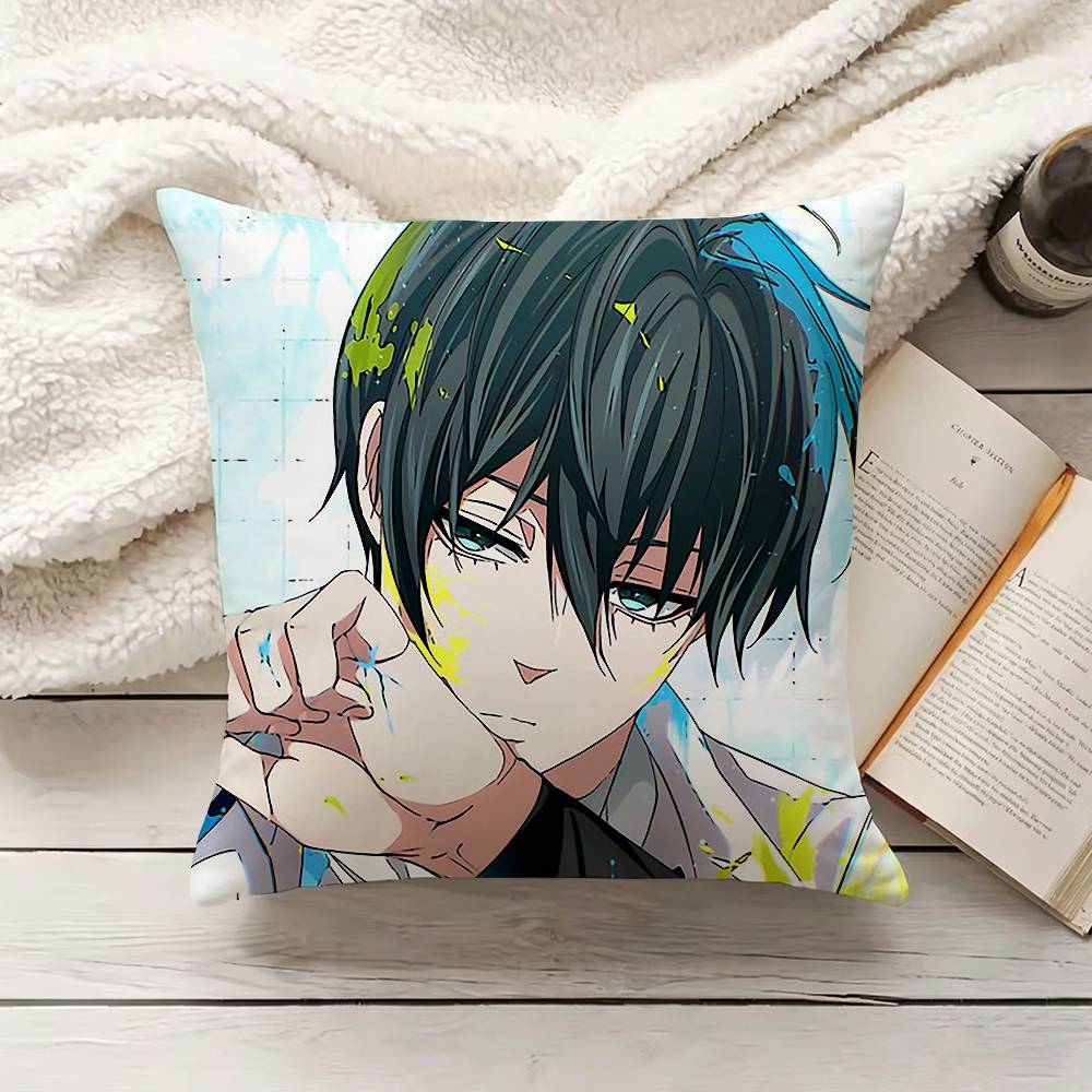 Anime Trent BBlue LLock RRin IItoshi Pillow Cover Sofa Cushion Cover Home Room Decoration Children Gift