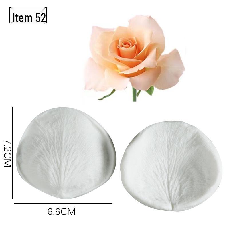 Blütenblatt Silikon Fondant Form Set - Lebensmittelqualität für Baum- und Blumenprägung.