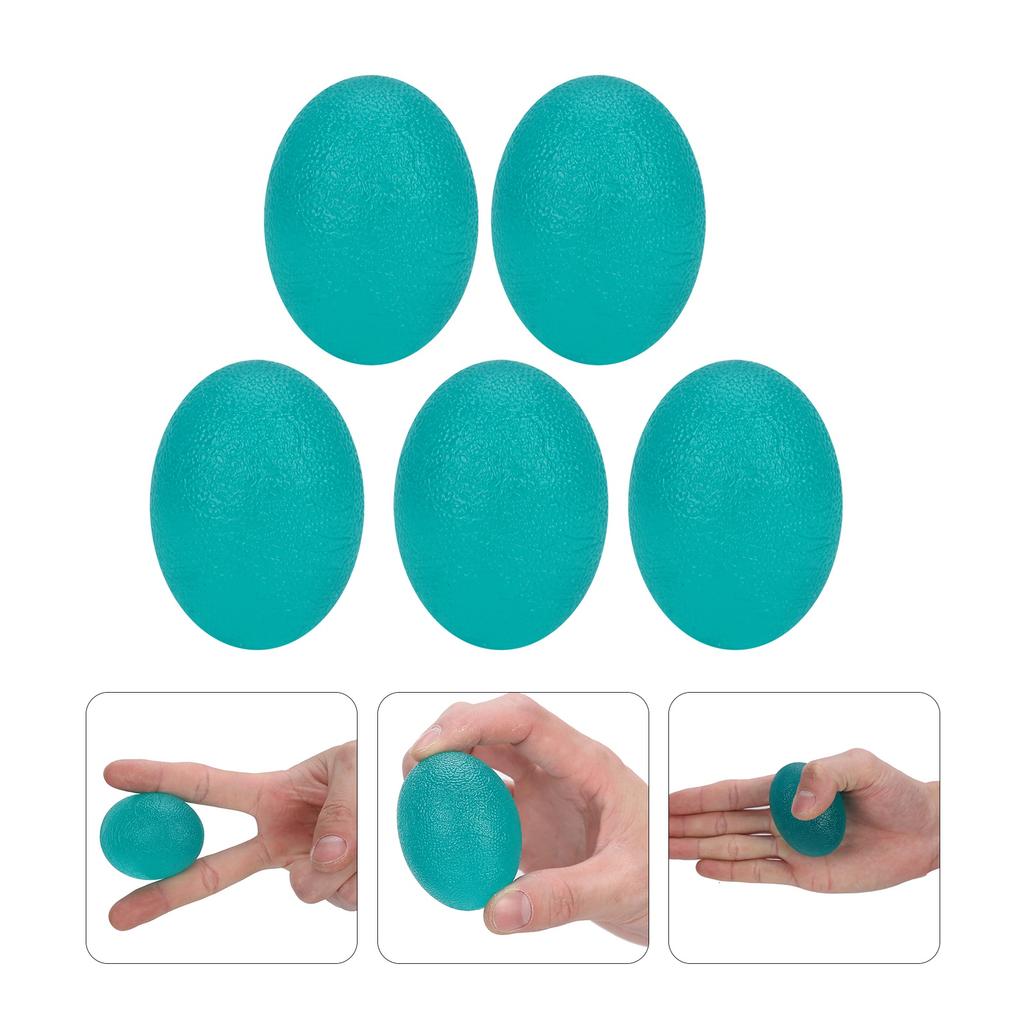 5pcs Oval Shape Elastic Hand Grip Wrist Finger Strength Training Exercise