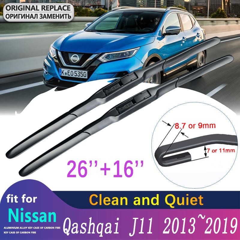 for Nissan Qashqai J11 2013~ 2014 2015 2016 2017 2018 Front Windscreen Windshield Wipers Car Wiper Blade Car Accessories