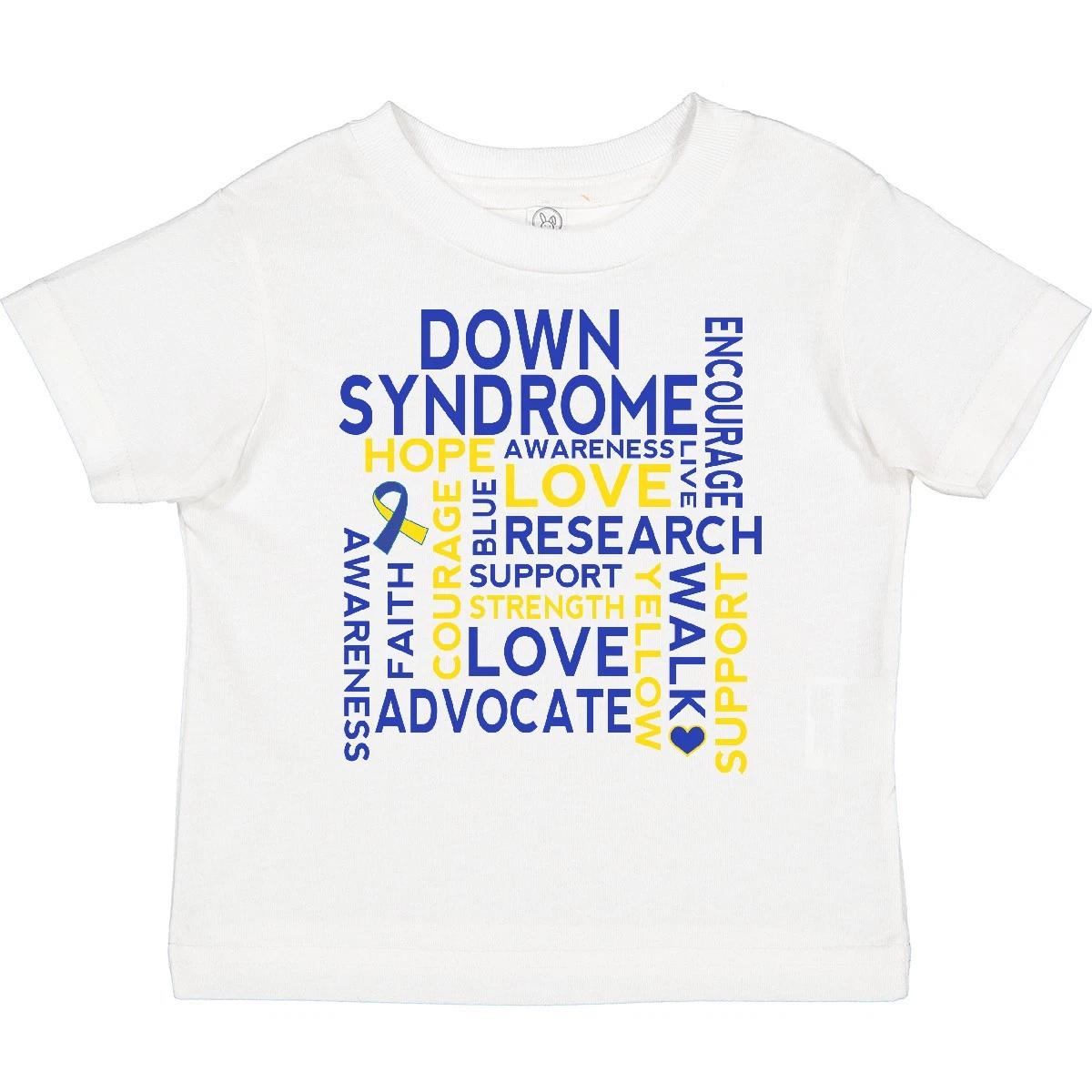 

Inktastic Down Syndrome Awareness Toddler T-Shirt Support Walk Month Research 140