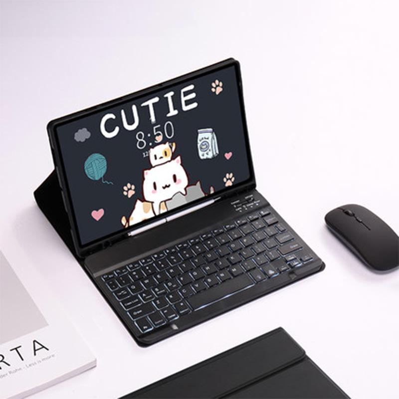 Samsung Tab A11 Tablet Case with Backlit Bluetooth Keyboard & Pen Slot