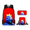 Rainbow Friends Zaino Scolastico Rainbow Friends Zaino Cartone Animato Borsa a Tracolla Astuccio Set da Tre Pezzi