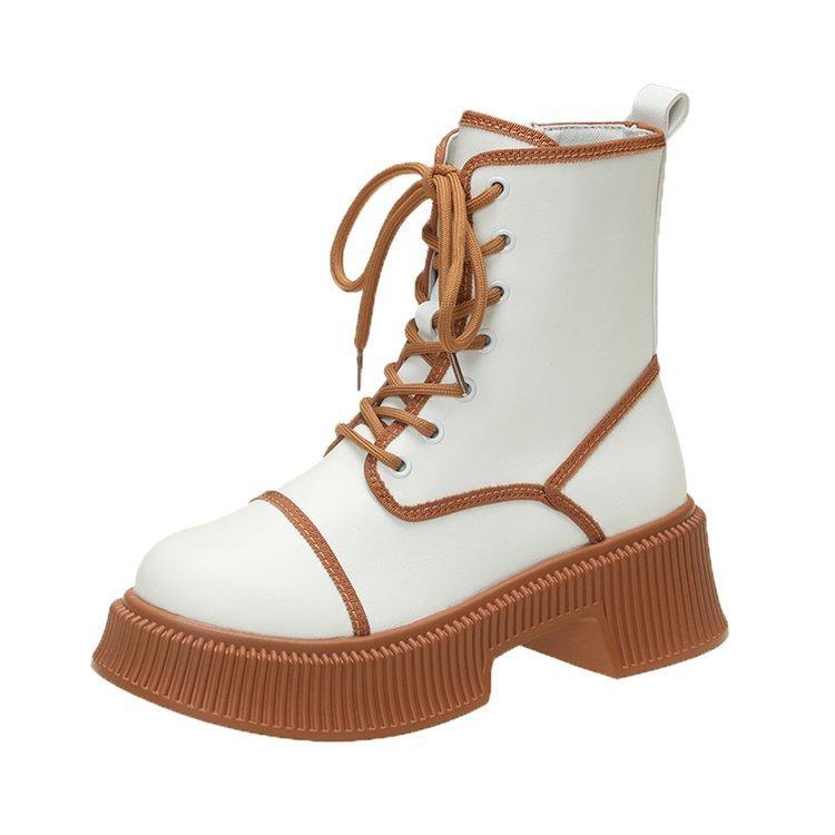 

Жіночі чоботи Нові чоботи до середини ікри на платформі та підборах Модні лицарські чоботи для жінок Осінньо-зимове елегантне взуття на товстій підошві 35