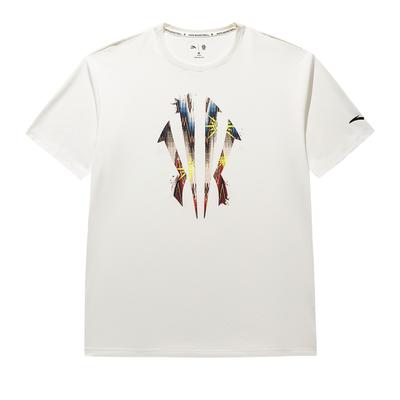 Anta Kyrie Series Basketball Logo Print Classic Simple Fashion Trendy Versatile Casual Comfortable Crew Neck Pullover Loose Couple T-Shirt 972621107-1