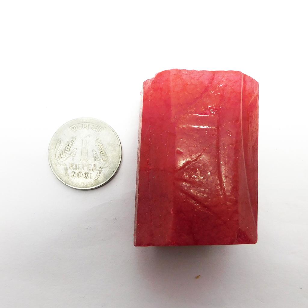 Natural 43 Ct Genuine Red Ruby Rough CERTIFIED Uncut Loose Gemstone
