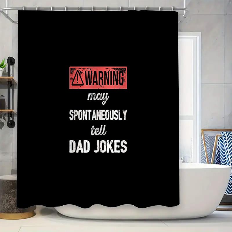 

Funny Warning Shower Curtain Bathroom Decor Washable Fabric Abstract Art Home Decor Set Modern Style Hotel Supplies 90x180cm