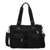 Stylish Canvas Shoulder Bag for Women, Multi-Pocket Tote with Adjustable Strap and Durable Design