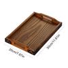 Wooden Serving Tray with Handles Wood Tea Tray Food Tray for Breakfast Coffee Dessert Snack Platter Home Coffee Table
