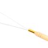 Hair Extension Loop Needle Prevent Slip Wooden Handle Lightweight Loop Threader Pulling Hook Tool for Beads Tubes