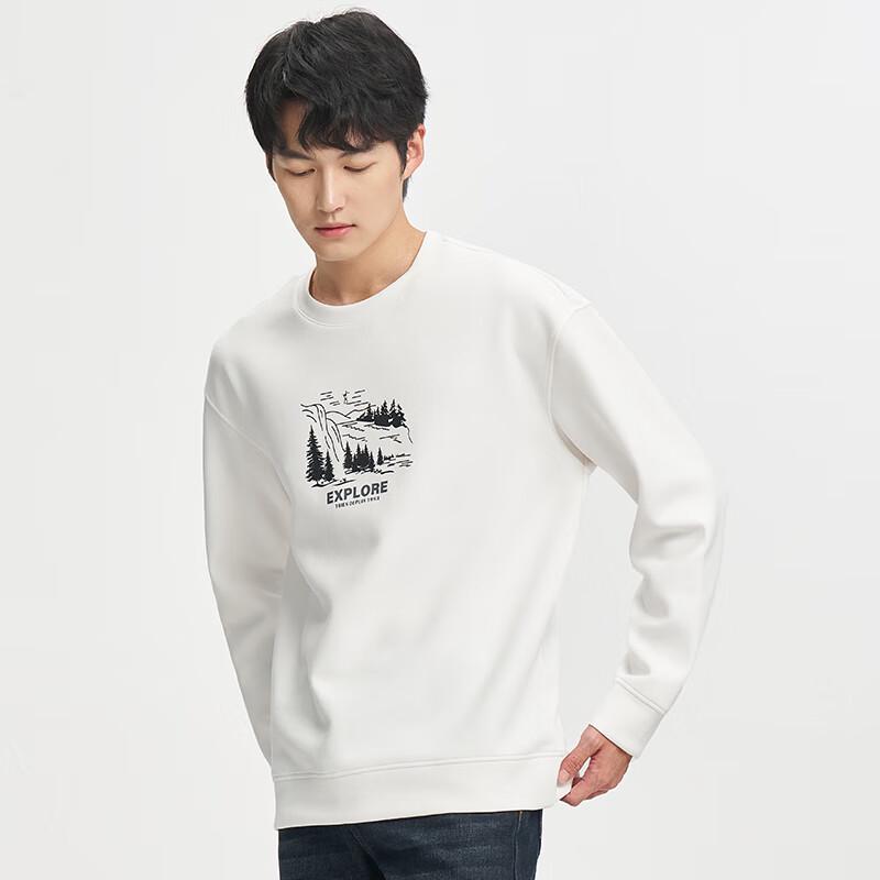 TRIES Men's Casual Round Neck Sweatshirt