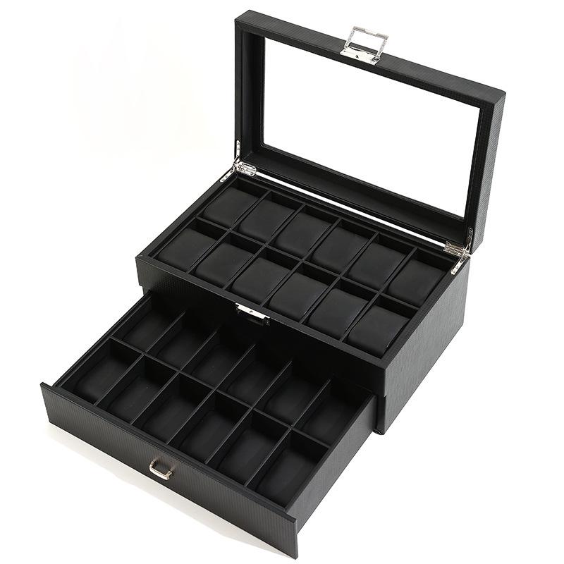 "Carbon Fiber Watch & Jewelry Box for Men and Women"