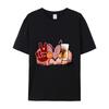 Peace, Love, Iced Coffee Christmas DesignPrint T-Shirt Summer Casual Streetwear Men Women Unisex Fashion Tshirt Top