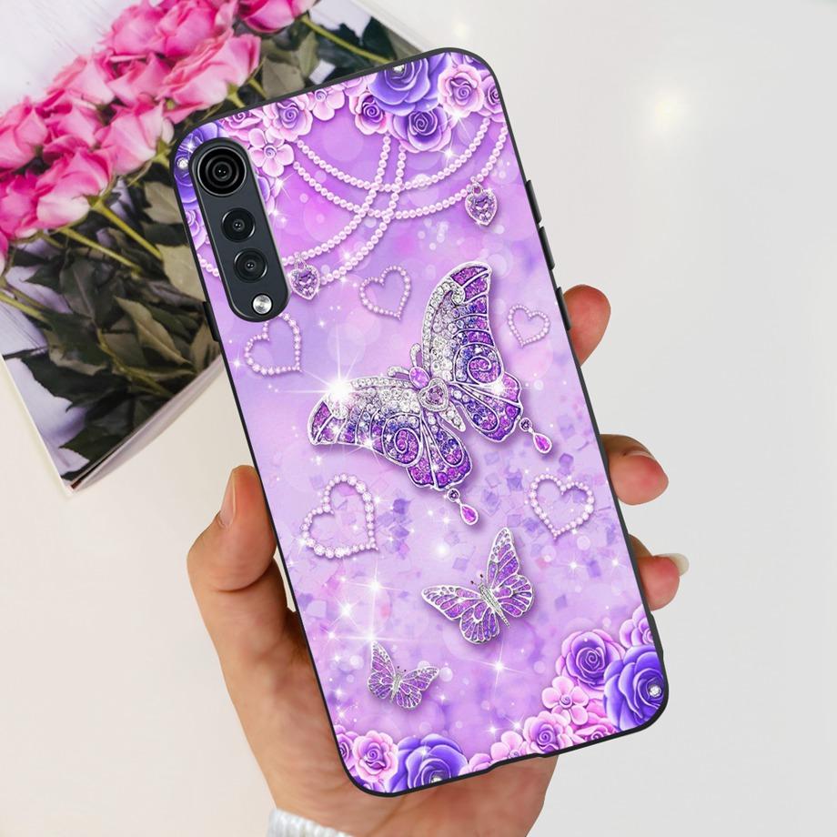For LG Velvet 5G 4G / Velvet 5G UW Case Cute Cartoon Panda Flower Luxury Soft Silicon Phone Case Back Cover Capas