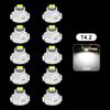 10Pcs Car Interior Indicator Lights Wedge Dashboard Warming Instrument Light T3 LED T4.2 T4.7 Led Bulb Canbus 3030SMD 12V Auto Lamp