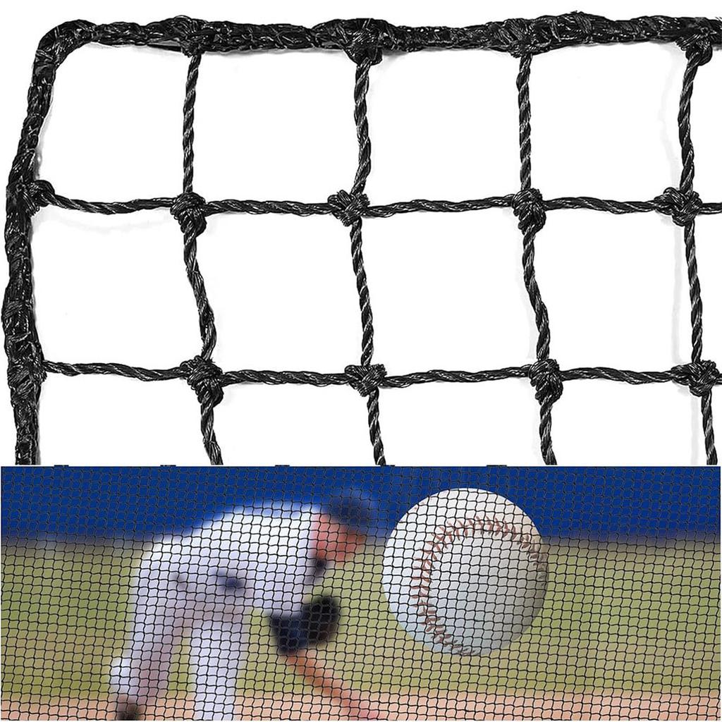 Outdoor Baseball Training Protective Net Batting Cage Netting Sports Practice Safety Barrier with Durable Ropes and Metal Clips for Hitting Practice