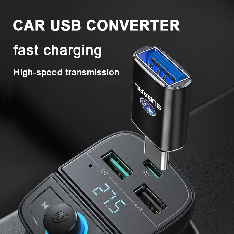 Auto USB Typ C Kabel Konverter Ladeadapter Autozubehör Für Subaru LEGACY Forester Outback Rally WRX WRC XV Impreza