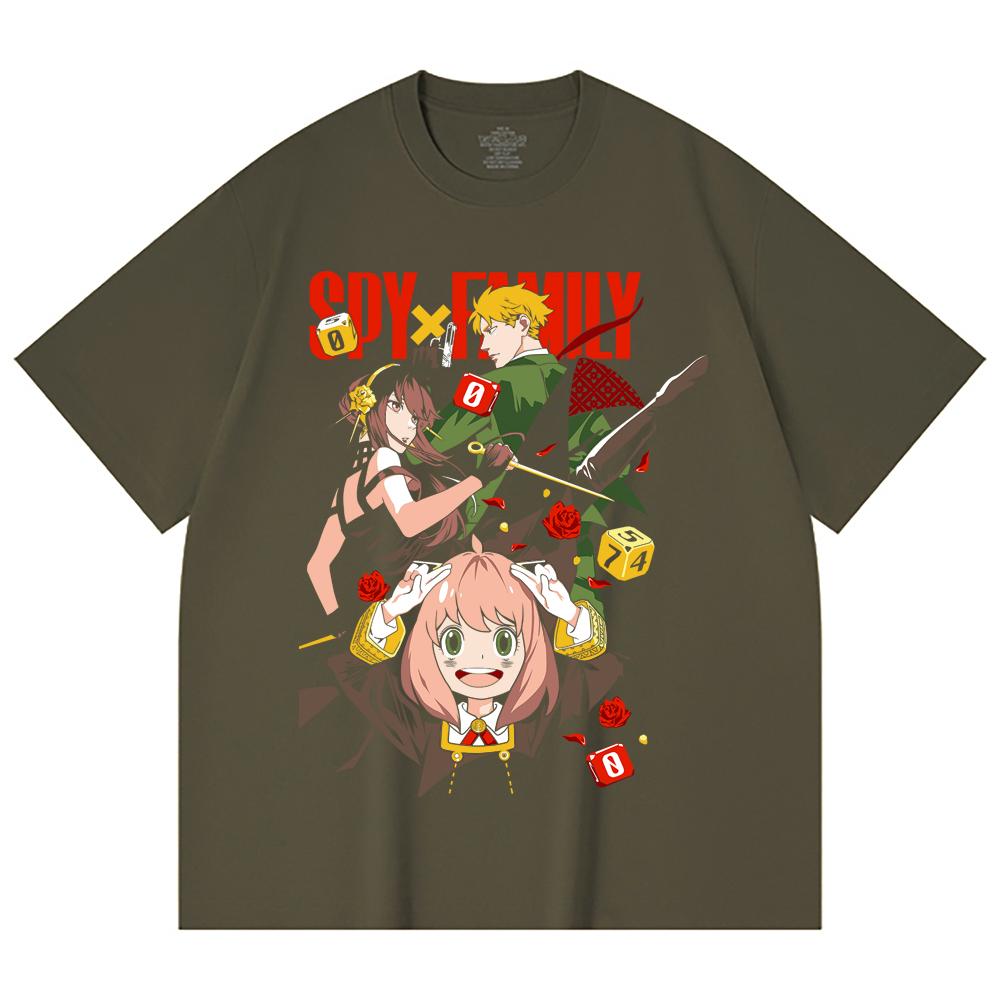 230 Gsm 100% Cotton Spy x Family V2 Print Unisex Heavy Cotton T Shirt