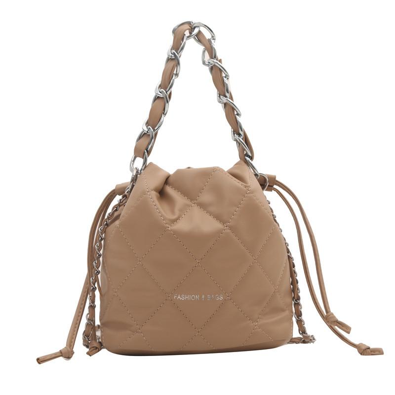 Fashionable Spring New Microfiber Bucket Bag With Stylish Quilted Design For Women