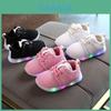 Kids White Led Shoes Soft Mesh Upper Cushioned Footbed Anti-skid Sole