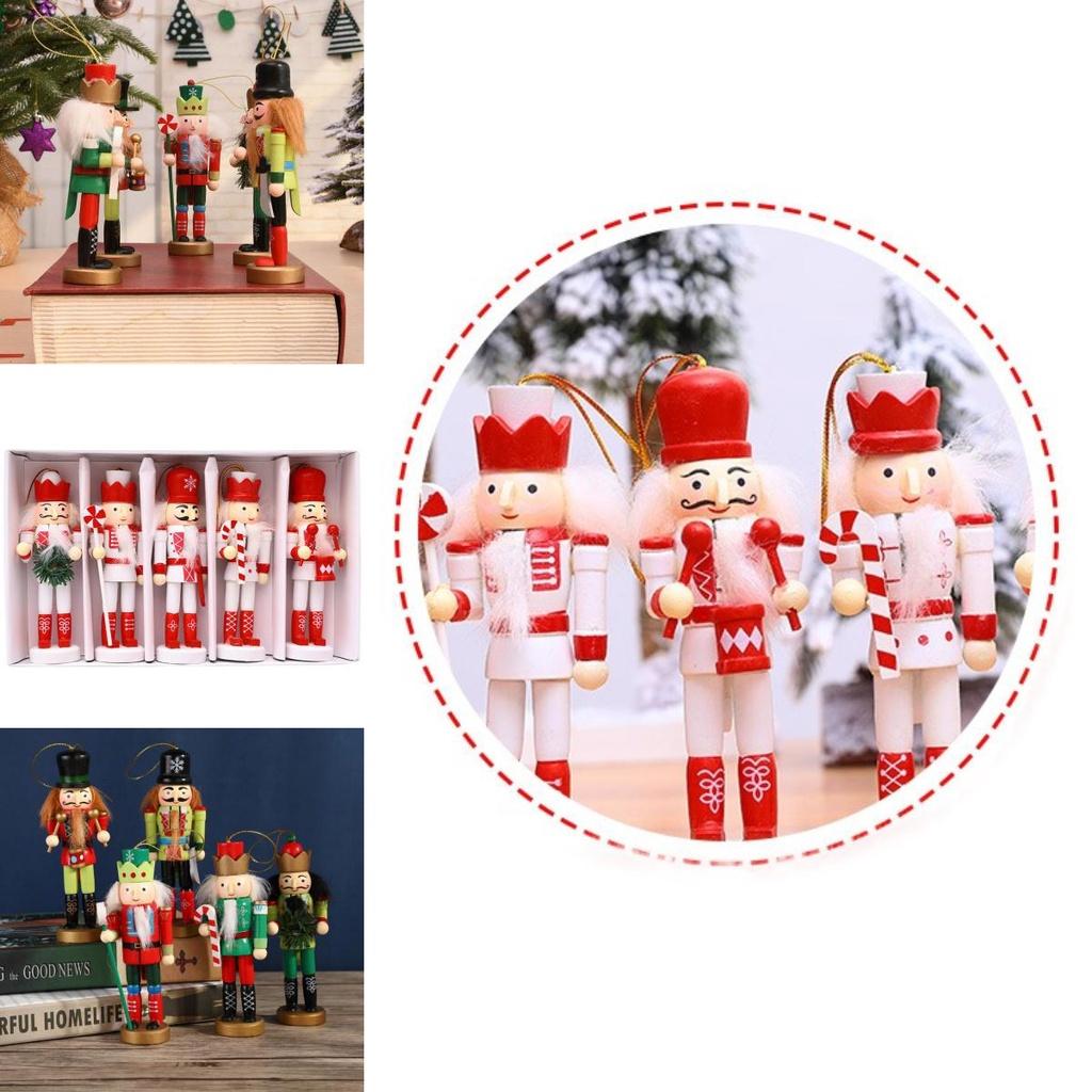 Nutcracker Soldier Wooden Puppet Figurine Christmas Decor For Home Living Room And Office