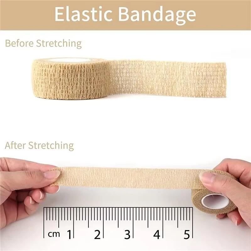 3pcs Self Adhesiv Disposable Elastic Bandages for Handle Tube Tightening Gauze Tape First Aid Tool Tattoo Accessories