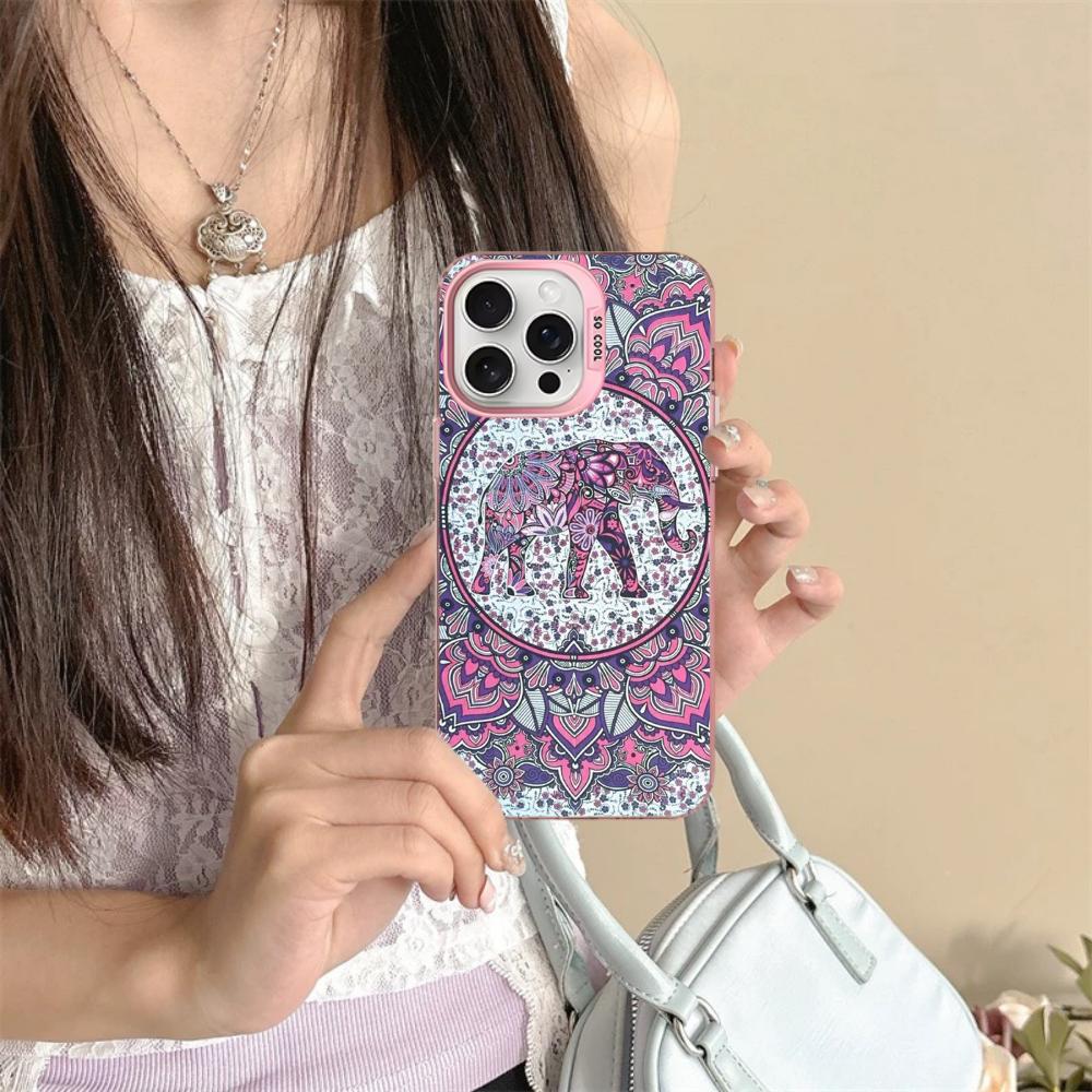 Mandala Flower Totem Phone Case For iPhone 16 15 14 13 12 11 Pro Max X XR XSMAX 8 7 Plus Matte Shockproof Back Cover